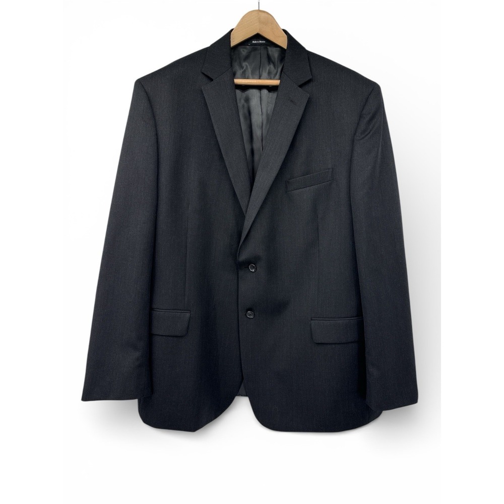 Pronto Uomo Platinum 100% Wool Blazer 52L Charcoal Gray‎ 2 Button